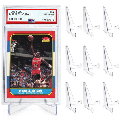 PSA Graded Card Stands Trading Card Display Stand Mini Easel Holder Clear Card Stands for BGS PSA SGC Baseball Sports Card- 10 Pack