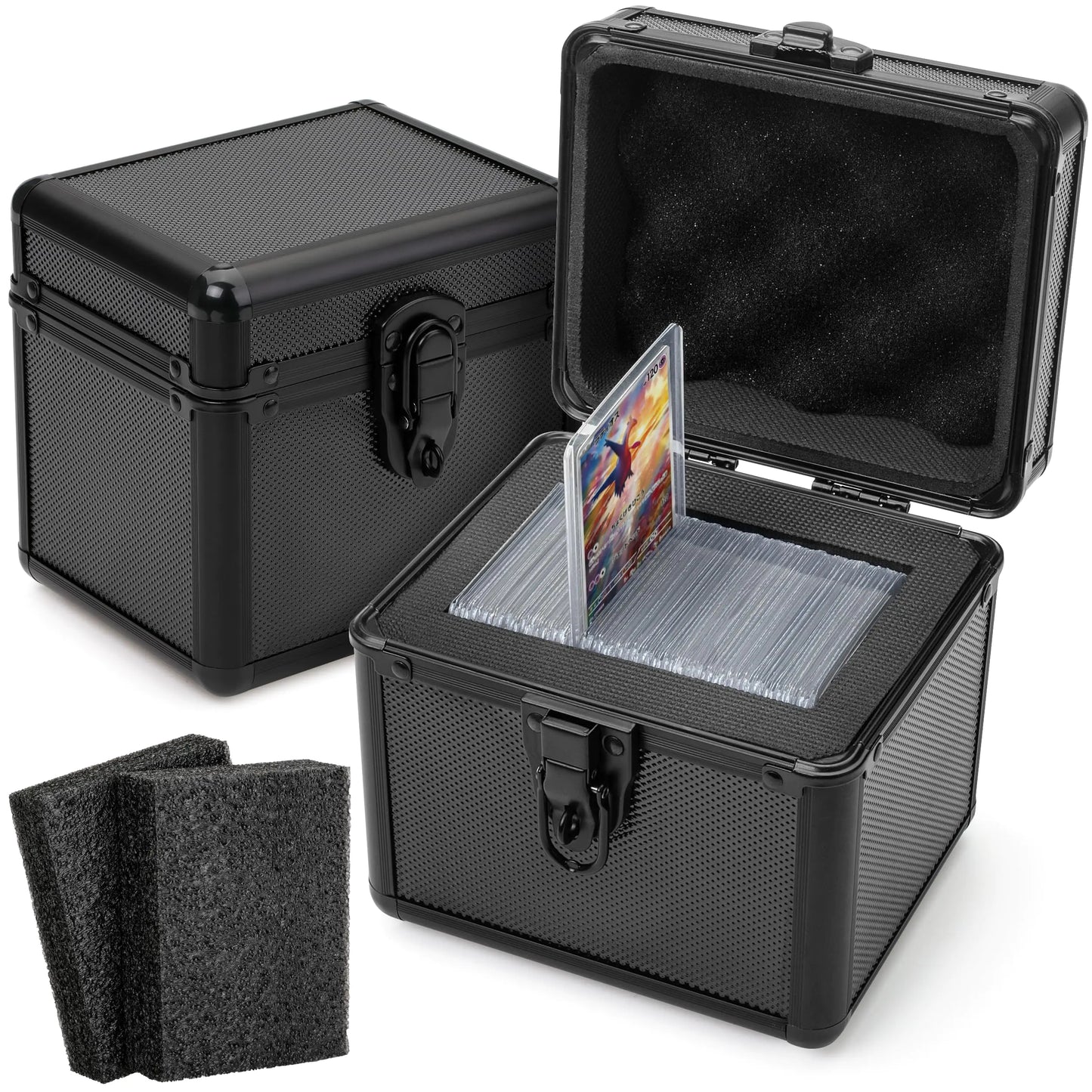 Toploader Storage Box Sports Card Storage Case Top Loader Card Storage Top Loader Storage Boxes Trading Card Case Holds 60+ Card One Touch Card Holder