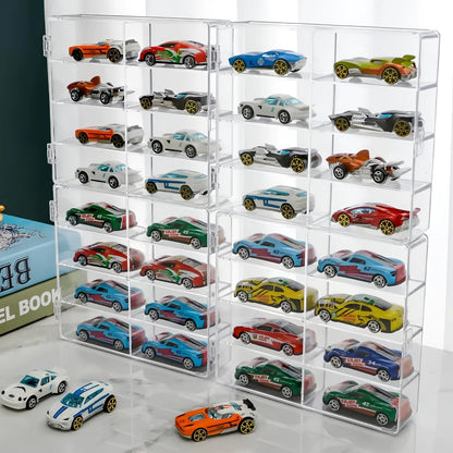 Clear Collector's 32-Slot Car Display Case