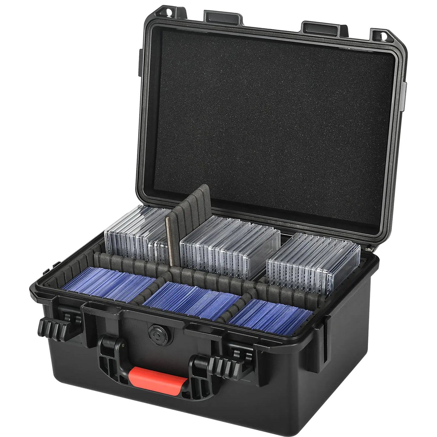 Graded Sports Card Storage Box - Card Case for Trading | Baseball Card Graded Card Slab Carrying Case Fits PSA BGS FGS & SGC Waterproof Card Holder Storage Box for Top Loader Magnetic (Holder 300+)