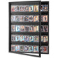 VEVOR 35 Graded Sports Card Display Case 24.3x30.5x2.1 in Baseball Card Display Frame with 98% UV Protection Clear View PC Glass Lockable Wall Cabinet for Football Basketball Hockey Trading Card